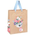 Пакет подарочный 18*23*10см MESHU "Perfect gift", отд. фольгой, крафт