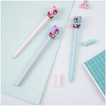 Ручка шариковая MESHU "Funny Bear" синяя, 0,7мм, корпус ассорти, с топпером