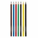 Карандаши цветные ЮНЛАНДИЯ "ВОЗДУШНЫЙ ШАР", 6 цветов + 1 чернографитный, пластиковые, трехгранные, 181687