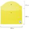 Папка-конверт с кнопкой STAFF, А4, до 100 листов, прозрачная, желтая, 0,12 мм, 226031