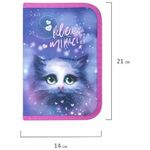 Пенал BRAUBERG, 1 отделение, 2 откидные планки, полиэстер, 21х14 см, "Believe in miracles", 270716