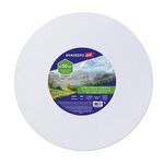 Холст на подрамнике, круглый 50 см, грунтованный, 380 г/м2, 100% хлопок, BRAUBERG ART CLASSIC, 192329