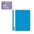 Папка-скоросшиватель пластик. Berlingo, А5, 180мкм, синяя с прозр. верхом, индив. ШК