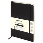 Блокнот А5 (130х210 мм), BRAUBERG ULTRA, под кожу, 80 г/м2, 96 л., клетка, черный, 113004