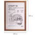 Рамка НЕБЬЮЩАЯСЯ 21х30 см, МДФ под дерево, багет 17 мм, мокко, акриловый экран, STAFF "Carven", 391212