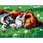 Картина по номерам 15х20 см, ЮНЛАНДИЯ "Лучшие друзья", на холсте, акрил, кисти, 662500