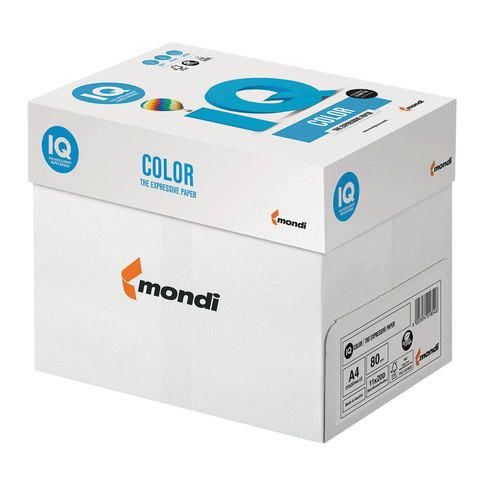 Бумага цветная IQ color, А4, 80 г/м2, 200 л., (4 цвета x 50 листов), микс неон, RB04