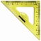 Набор чертежный малый ЮНЛАНДИЯ "START 3D" (линейка 15 см, 2 треугольника, транспортир), прозрачный, желтый, 210741