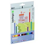 Карандаши цветные Berlingo "SuperSoft. Замки", 18цв., заточен., картон, европодвес