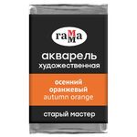 Акварель художественная Гамма "Старый мастер" осенний оранжевый, 2,6мл, кювета