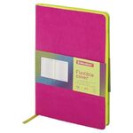 Ежедневник недатированный А5 138х213 мм BRAUBERG "Flex" под кожу, гибкий, 136 л., розовый, 111683