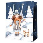 Пакет подарочный 26*32*12см MESHU "Зимний вечер", ламинированный