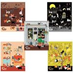 Тетрадь А5, 48 л., АЛЬТ, скоба, клетка, фольга, конгрев, гибридный лак, "КИС-КИС" (5 видов), 7-48-334