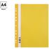 Папка-скоросшиватель пластик. перф. OfficeSpace А4, 120мкм, желтая с прозр. верхом