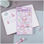 Наклейки бумажные MESHU "Sweet bear", 12*21см, 34 наклейки, европодвес