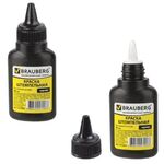 Краска штемпельная BRAUBERG, черная, 45 мл, на водной основе, 223597