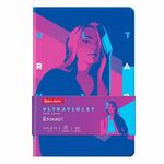 Блокнот А5 (143x210 мм), BRAUBERG VISTA "Ultraviolet", под кожу, гибкий, 80 л., 112061