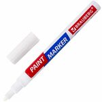 Маркер-краска лаковый EXTRA (paint marker) 2 мм, БЕЛЫЙ, УСИЛЕННАЯ НИТРО-ОСНОВА, BRAUBERG, 151967