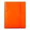 Тетрадь на кольцах А5 175х220 мм, 120 л., пластик, клетка, с резинкой, BRAUBERG, оранжевая, 403571