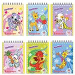 Блокнот МАЛЫЙ ФОРМАТ А7 75х105 мм, 40 л., гребень, картон, клетка, ЮНЛАНДИЯ, "МУЛЬТЯШКИ", 129860