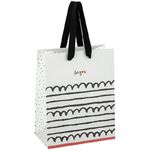 Пакет подарочный 18*23*10см MESHU "Spirals and lines", отд. фольгой, крафт