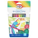 Фломастеры Гамма "Классические", 10цв, смываемые, картон. упак., европодвес