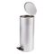 Урна для мусора с педалью, УСИЛЕННОЕ, ТИТАН, 50 л, кольцо под мешок, серая, оцинкованная сталь