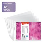 Папка-вкладыш с перфорацией Berlingo, А5, 30мкм, глянцевая, горизонтальная