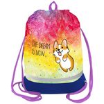 Мешок для обуви 1 отделение Berlingo "Corgi boy", 510*400мм, расшир. дно, светоотражающая лента, карман на молнии