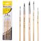 Кисти BRAUBERG, набор 5 шт. (белка, круглые № 1, 2, 3, 4, 5), блистер, 200217