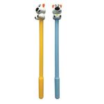 Ручка с топпером шариковая ЮНЛАНДИЯ "Собачка", корпус ассорти, СИНЯЯ, пишущий узел 0,7 мм, 143807