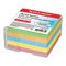 Блок для записей BRAUBERG в подставке прозрачной, куб 9х9х5 см, цветной, 122226