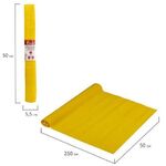 Бумага гофрированная/креповая, 110 г/м2, 50х250 см, ярко-желтая, в рулоне, ОСТРОВ СОКРОВИЩ, 112549