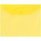 Папка-конверт на кнопке OfficeSpace А5 (190*240мм), 120мкм, пластик, полупрозрачная, желтая