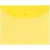 Папка-конверт на кнопке OfficeSpace А5 (190*240мм), 120мкм, пластик, полупрозрачная, желтая
