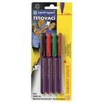 Фломастеры для кожи 4 ЦВЕТА CENTROPEN "Tattoo", + 16 трафаретов, смываемые, 2880/4BL, 6 2880 0405