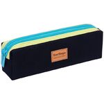 Пенал мягкий 2 отделения, 210*60*50 Berlingo "Black sky", полиэстер, цветные молнии