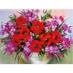 Картина стразами (алмазная мозаика) 30х40 см, ОСТРОВ СОКРОВИЩ "Полевые цветы", на подрамнике, 662425