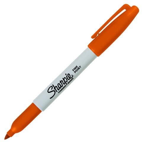 Маркер перманентный SHARPIE (США) ОРАНЖЕВЫЙ, "Fine", круглый наконечник, 1 мм, 2025036