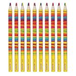Карандаш с многоцветным грифелем, 1 шт., ЮНЛАНДИЯ "MAGIC", утолщенный, заточенный, туба, 181373