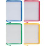 Папка на молнии Berlingo, А4, 500мкм, прозрачная, ассорти