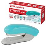 Степлер №24/6, 26/6 BRAUBERG "Original", до 25 листов, бирюзовый, 227771