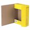 Папка архивная с завязками А4 (325х250 мм), 75 мм, до 700 листов, микрогофрокартон, ЖЕЛТАЯ, STAFF, 128873
