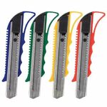 Нож канцелярский 18 мм STAFF "Profit", усиленный, металлические направляющие, автофиксатор, ассорти, 237083