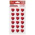 Стразы самоклеящиеся "Сердце", красные, 16 мм, 18 шт., на подложке, ОСТРОВ СОКРОВИЩ, 661579
