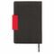 Ежедневник недатированный А5 138x213 мм BRAUBERG "Waves" под кожу, застежка 160 л., черный/красный, 111876