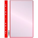 Папка-скоросшиватель с 10 вкладышами OfficeSpace с перфорацией, А4, 160мкм, пластик, красная