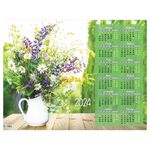 Календарь настенный листовой А2, OfficeSpace "Цветы", 2024г.