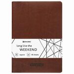 Тетрадь 48 л. в клетку обложка гладкий кожзам, сшивка, A5 (147х210мм), КОРИЧНЕВЫЙ, BRAUBERG VIVA, 403888