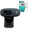 Веб-камера LOGITECH C270, 1/3 Мпикс., микрофон, USB 2.0, черная, регулируемый крепеж